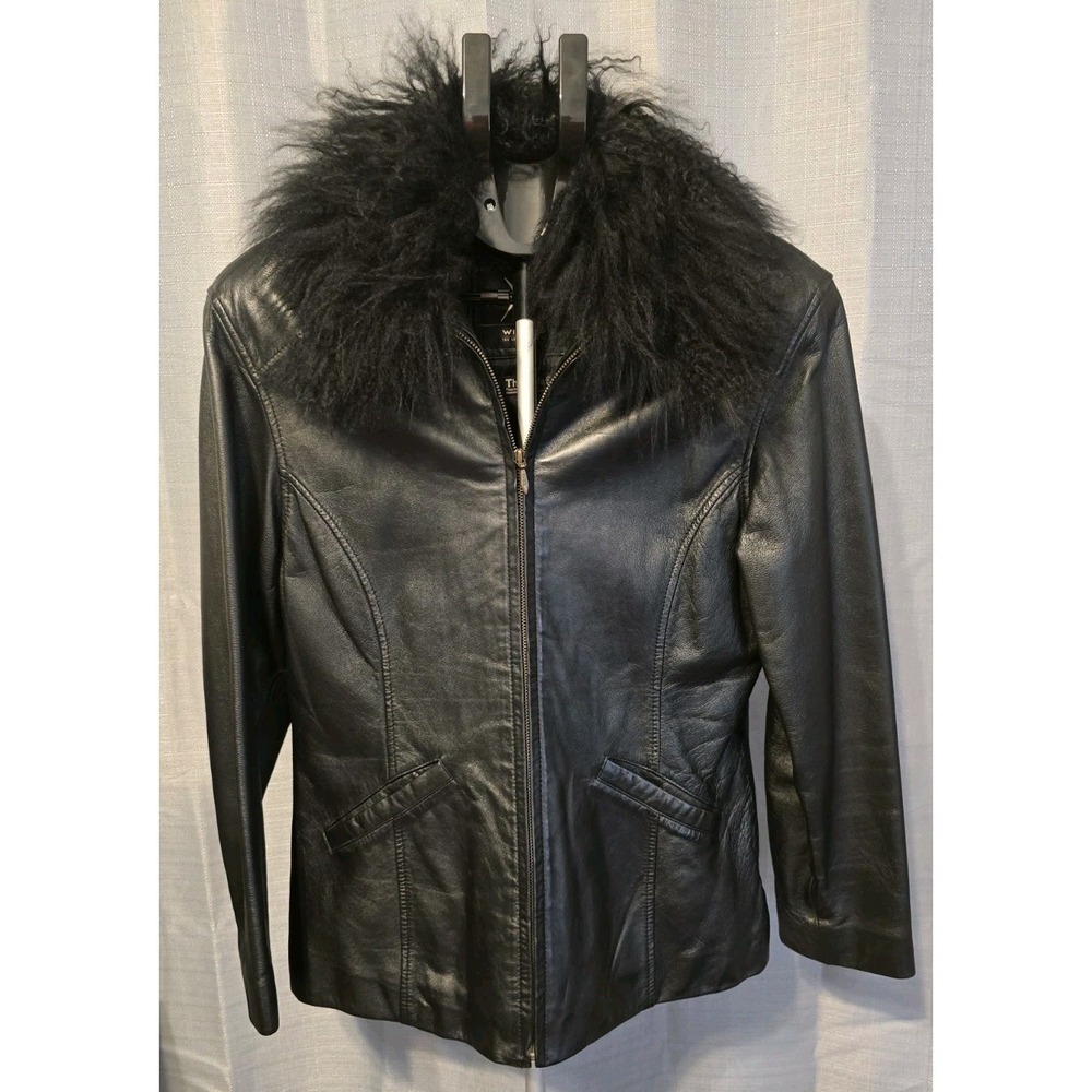 Maxima Women's Wilson Leather‎ Jacket 3M Thinsulate Black Large
